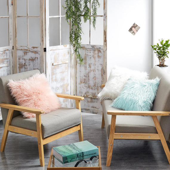 Fellkissen mit Füllung | Mint